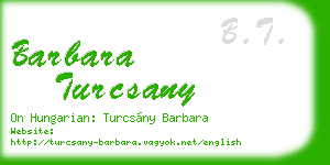 barbara turcsany business card